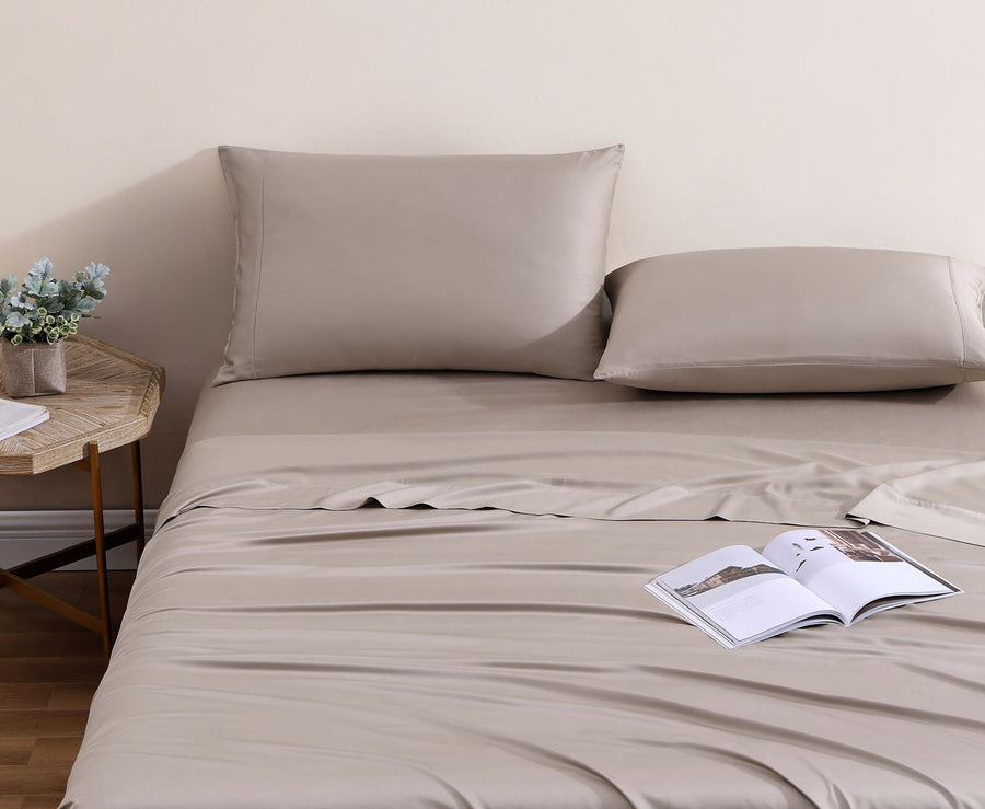 Natural Premium Bamboo Sheet Set Taupe