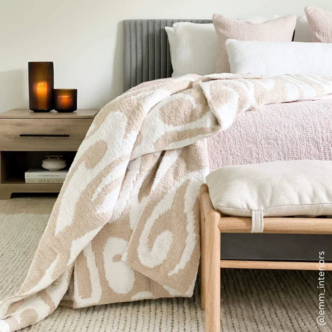 Casablanca Throw Sahara Tan - Off White