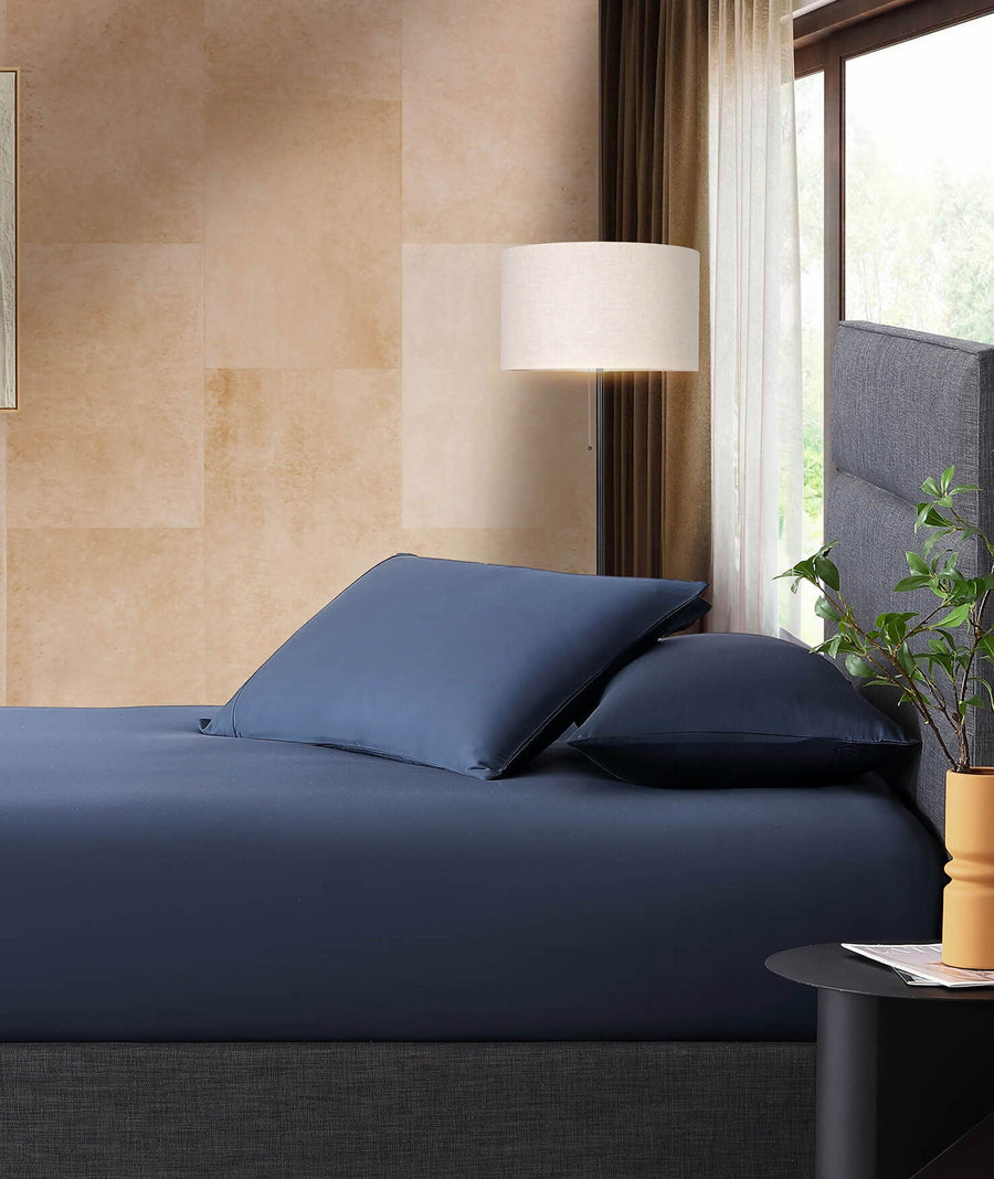 Natural Premium Bamboo Fitted Sheet Midnight
