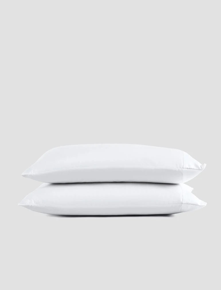 Natural Premium Bamboo Pillowcase Set Clear White