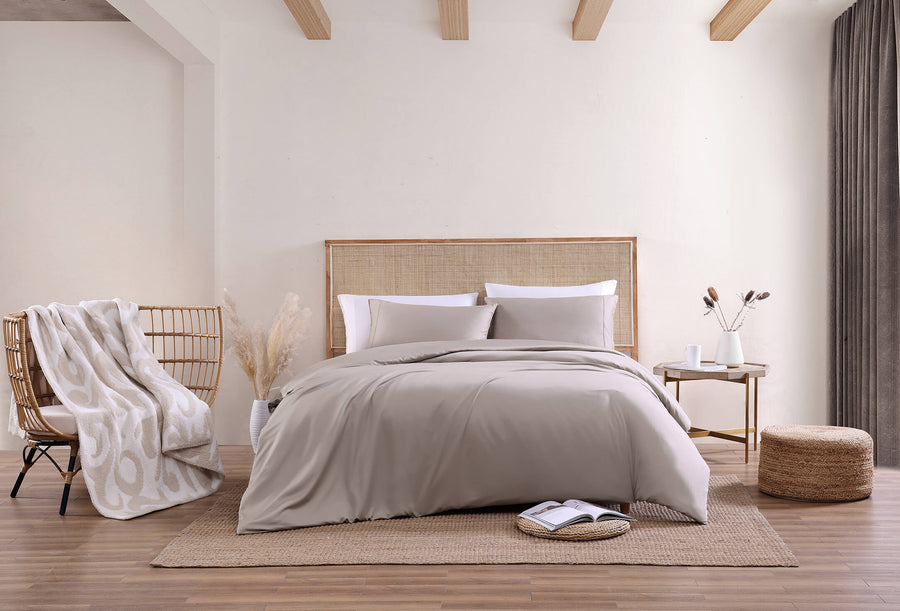 Natural Premium Bamboo Pillowcase Set Taupe