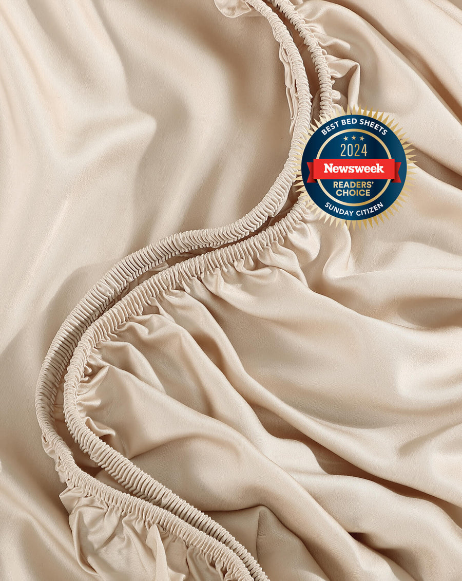 Natural Premium Bamboo Fitted Sheet Blush