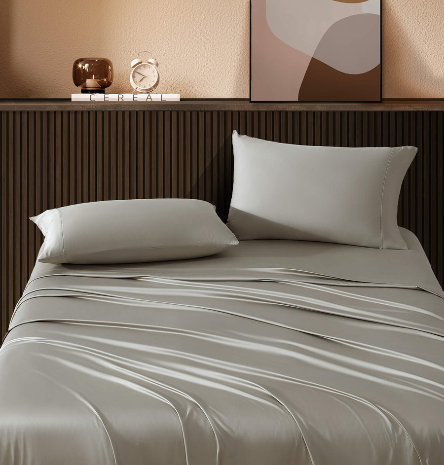 Natural Premium Bamboo Pillowcase Set Boulder