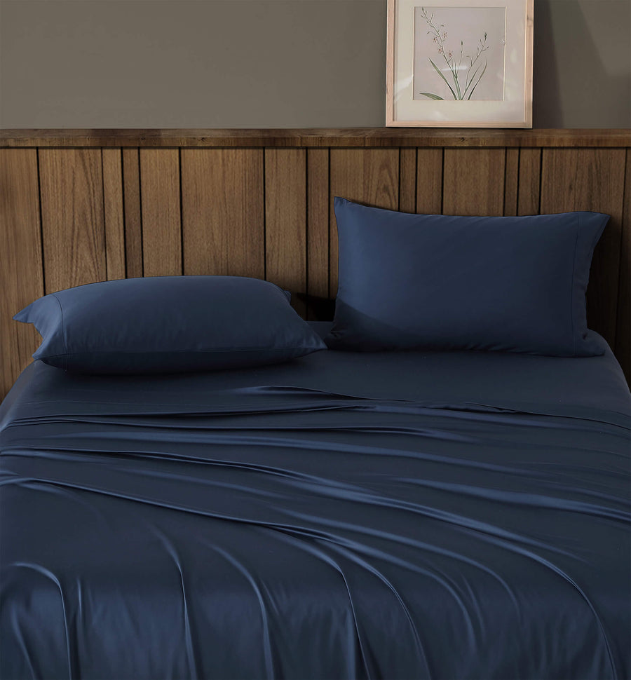 Natural Premium Bamboo Pillowcase Set Midnight