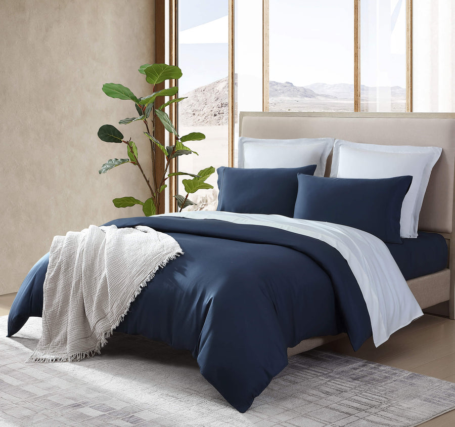 Natural Premium Bamboo Pillowcase Set Midnight
