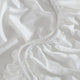 Silky Lyocell Fitted Sheet Clear White