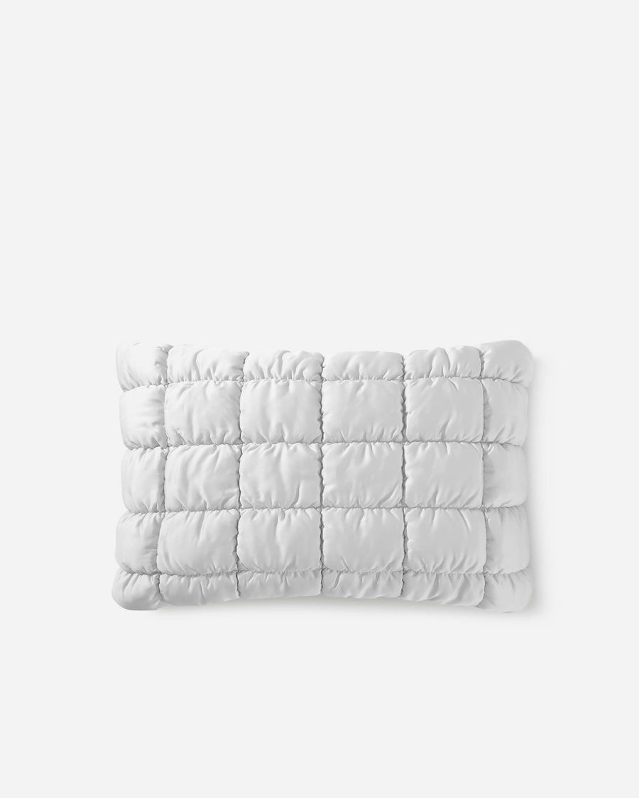 Silky Lyocell Puff Sham Set Pearl Gray