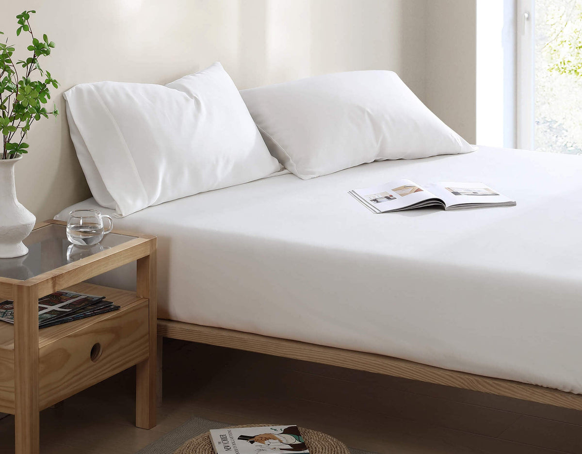 Silky Lyocell Sheet Set Clear White