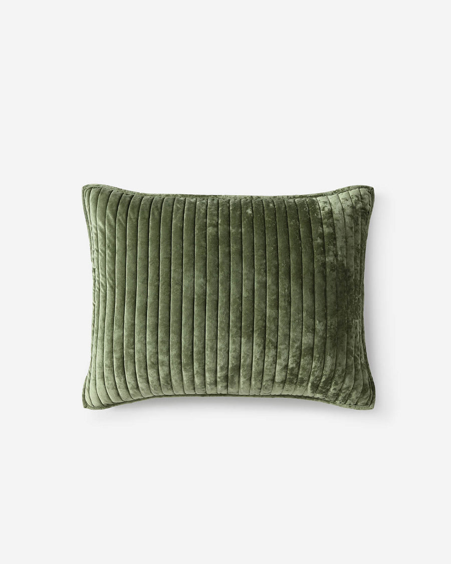 Sunday-Citizen_Velvet-Sham-Set Olive Leaf