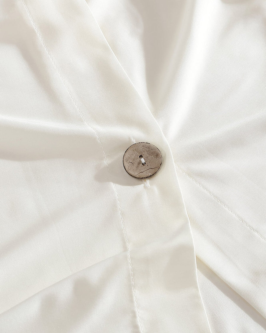 Natural Premium Bamboo Duvet Cover Off White