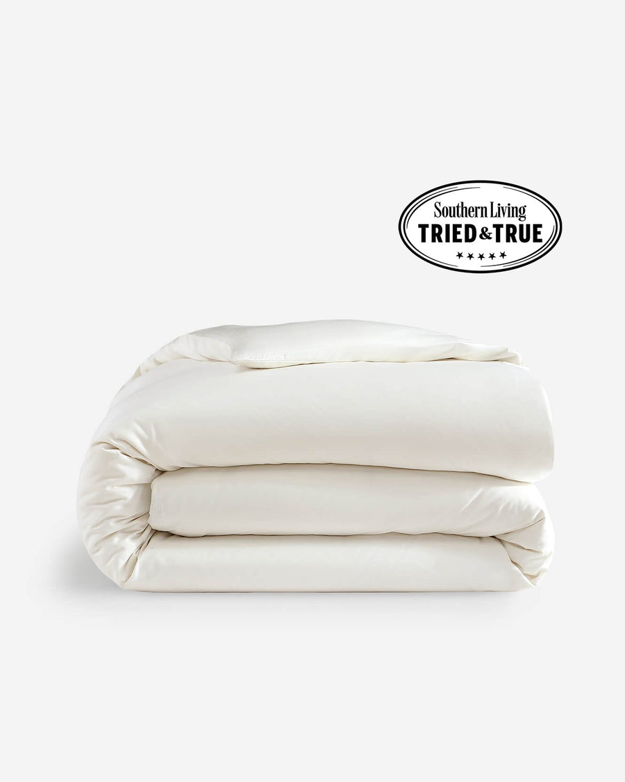 Natural Premium Bamboo Duvet Cover Off White