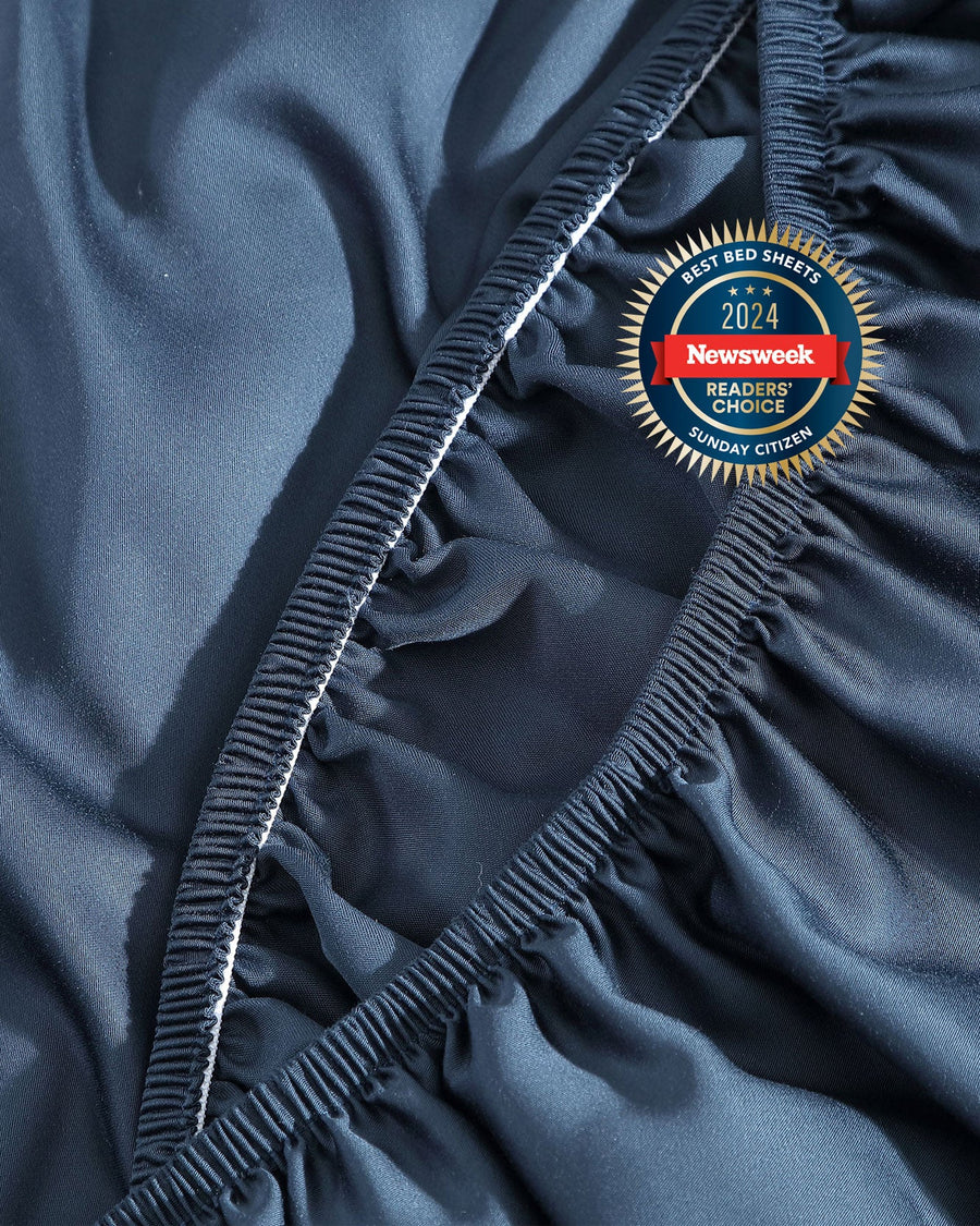 Natural Premium Bamboo Fitted Sheet Midnight