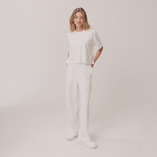 Organic French Terry T-Shirt Off White