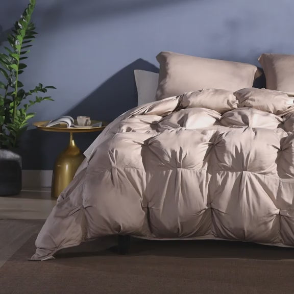 Premium Bamboo Bubble Comforter Clear White Chestnut Granite Coal Moon Boulder Midnight Taupe Blush Fig
