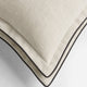 Sunday Citizen Amalfi Throw Pillow in Off White - Charcoal