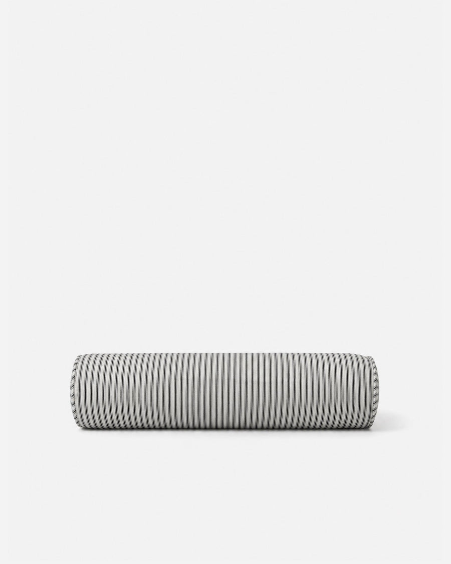 Sunday Citizen Azurro Bolster Pillow in Off White - Charcoal