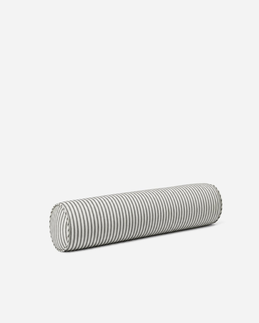 Sunday Citizen Azurro Bolster Pillow in Off White - Charcoal