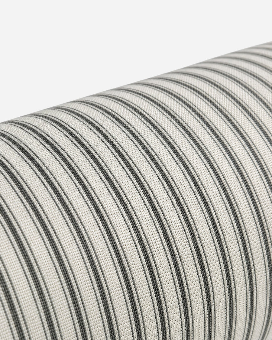 Sunday Citizen Azurro Bolster Pillow in Off White - Charcoal