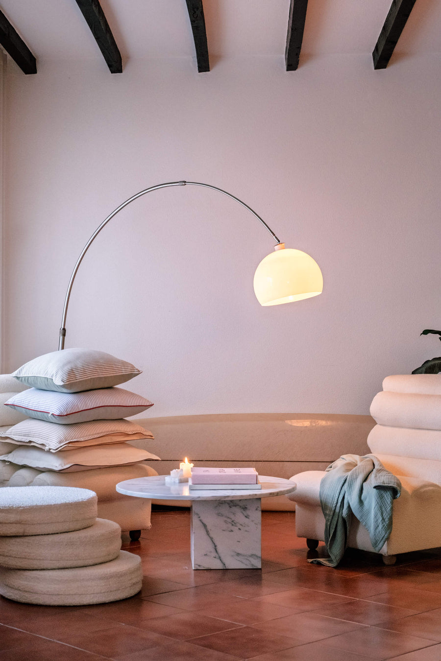 Sunday Citizen Serra Throw Pillow in Sage - Off White