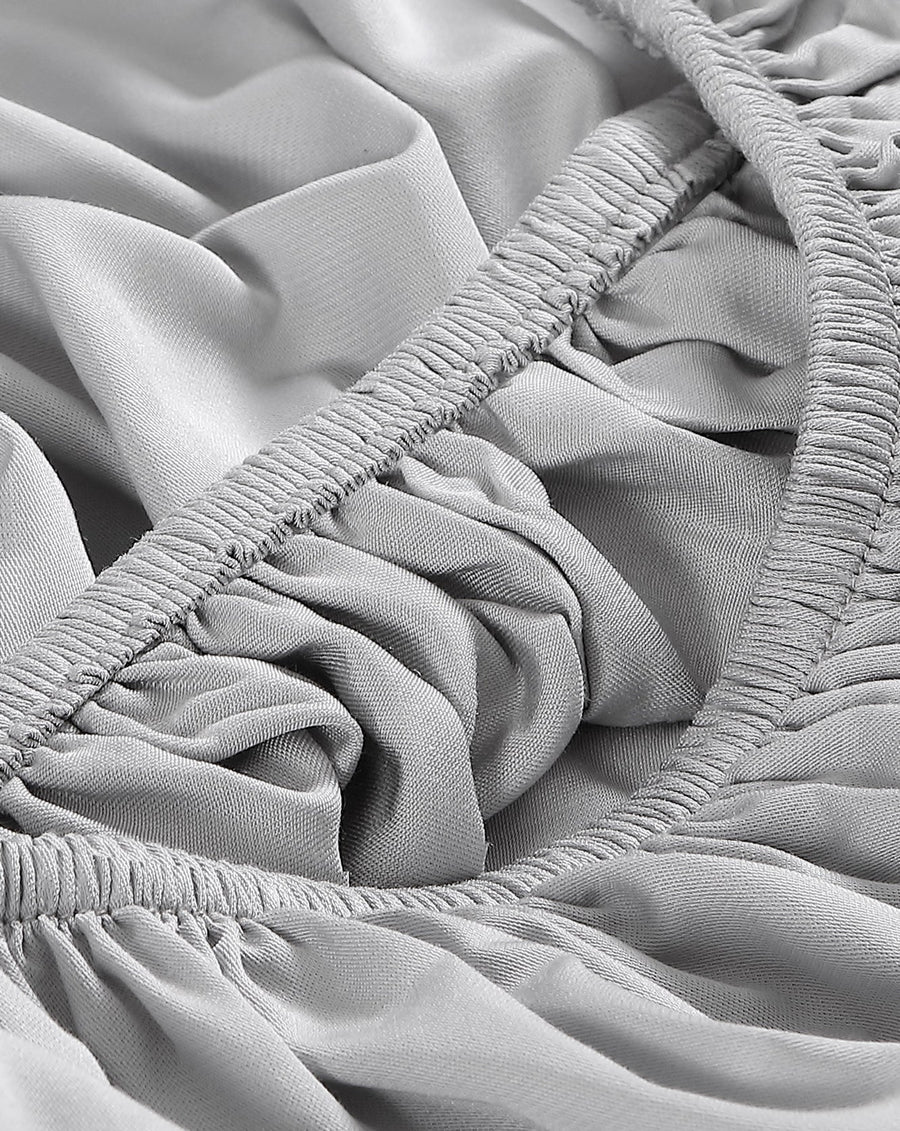 Sunday Citizen Porto Cooling Lumiere Fitted Sheet in Grey