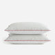 Sunday Citizen Mare Silky Lyocell Pillowcase in Misty Blue - White