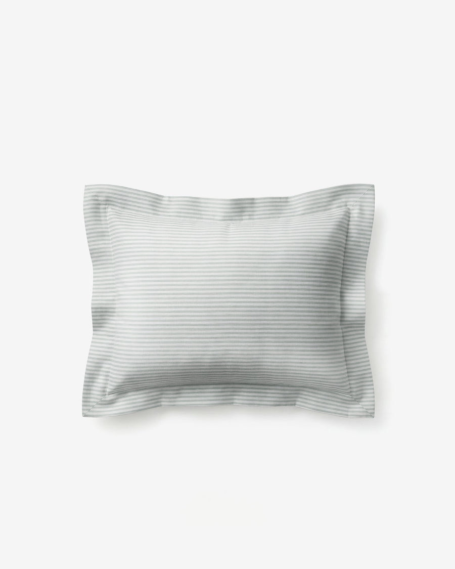 Sunday Citizen Mare Silky Lyocell Sham Set in Misty Blue - White