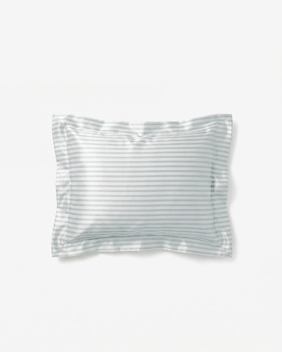 Sunday Citizen Mare Silky Lyocell Sham Set in Misty Blue - White