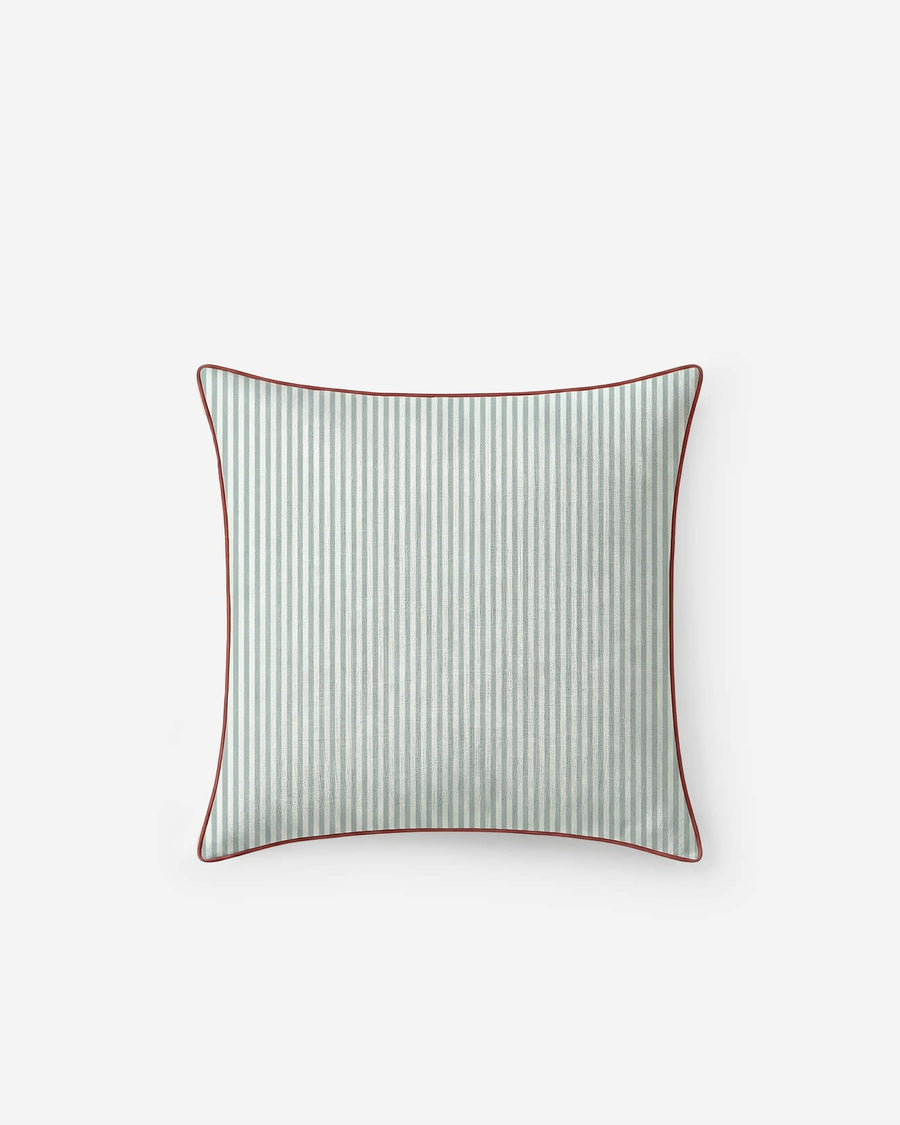 Sunday Citizen Mare Throw Pillow in Misty Blue - Off White