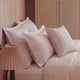 Nebbia Large Throw Pillow White - Cloud Grey