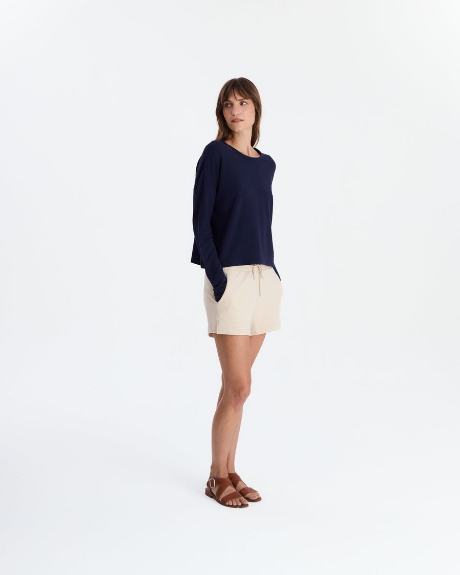 Sunday Citizen Organic French Terry Short in Sahara Tan