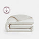 Sunday Citizen Perla Cotton Sateen Duvet Cover in White - Cloud Grey