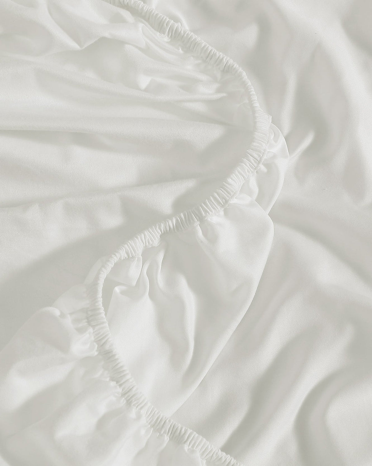 Sunday Citizen Perla Cotton Sateen Fitted Sheet in White