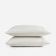 Sunday Citizen Perla Cotton Sateen Pillowcase in White - Cloud Grey