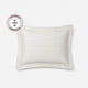 Perla Reversible Cotton Sateen Sham Set White - Cloud Grey