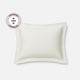 Perla Reversible Cotton Sateen Sham Set White - Cloud Grey