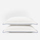 Sunday Citizen Porto Cooling Lumiere Piping Pillowcase in White - Midnight