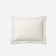 Rimini Cotton Sateen Sham Set with Piping Misty Blue - Off White