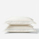 Rimini Cotton Sateen Sham Set with Piping Misty Blue - Off White
