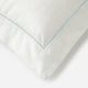 Rimini Cotton Sateen Sham Set with Piping Misty Blue - Off White