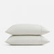 Salvia Reversible Cotton Mist  Sheet Set Light Sage - Off White