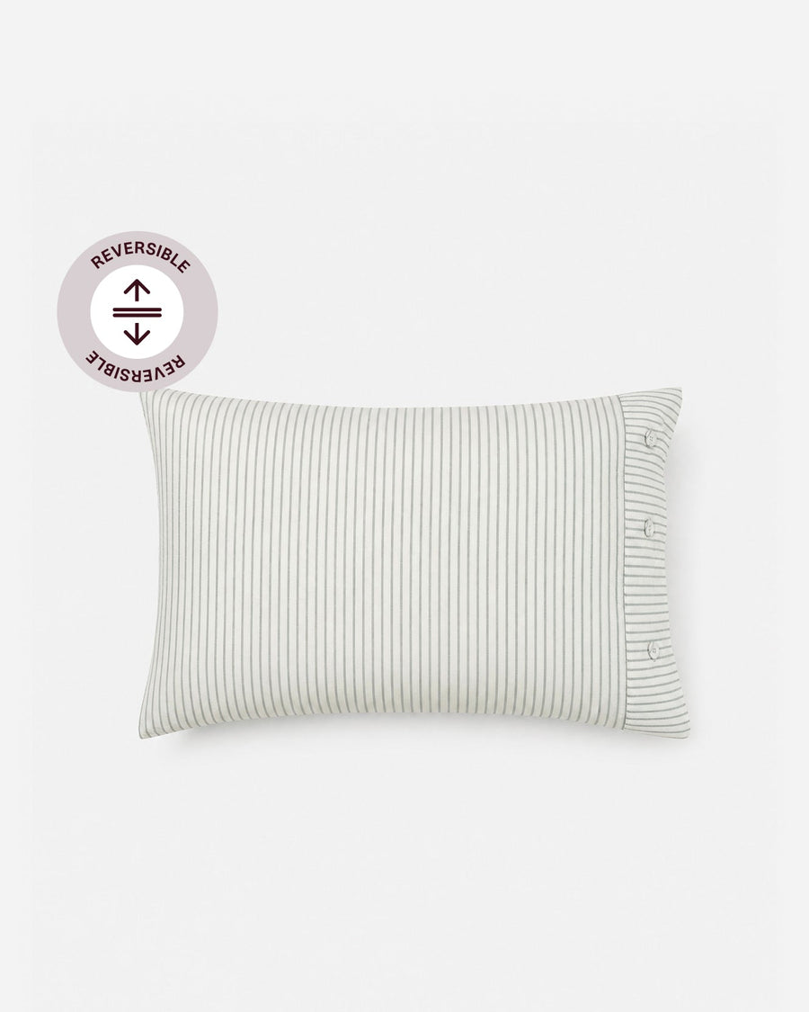 Image of Salvia Reversible Cotton Mist Pillowcase Set
