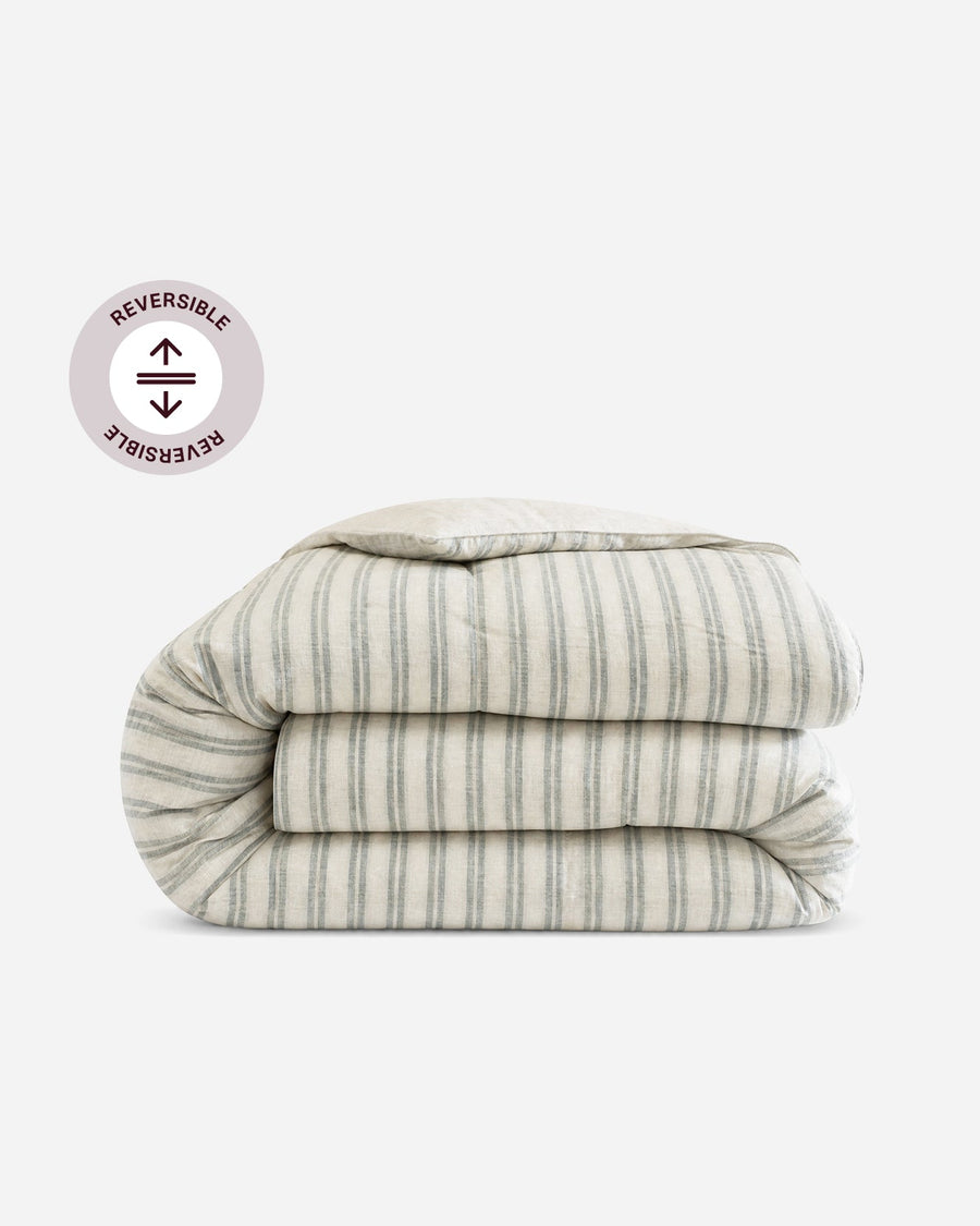 Image of Salvia Reversible Cotton Mist Duvet Cover