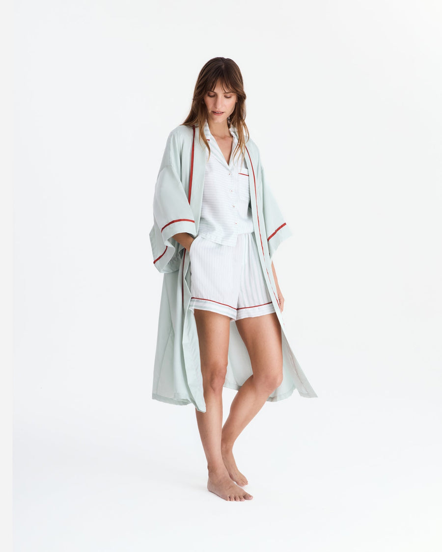 Mare Silky Lyocell Kimono Misty Blue