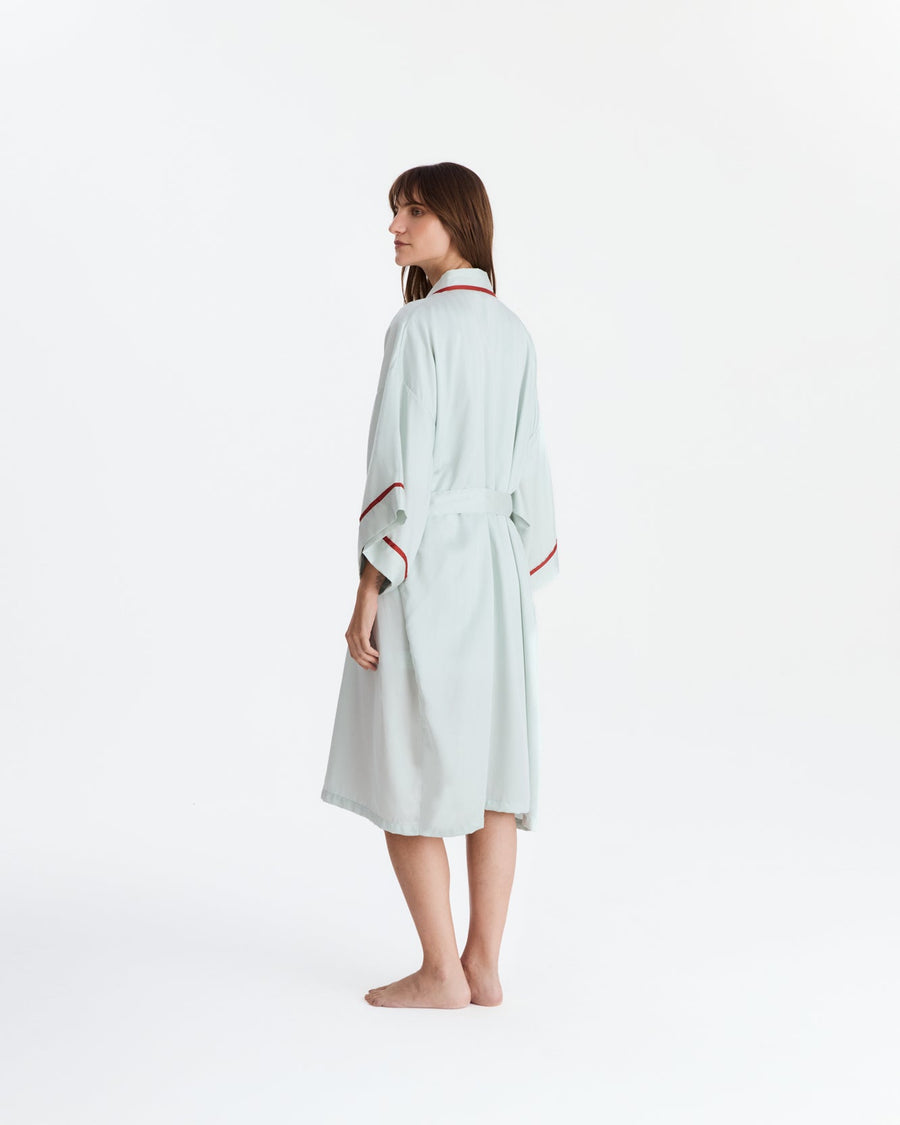 Mare Silky Lyocell Kimono Misty Blue