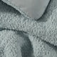 Sunday Citizen Snug Comforter in Misty Blue close-up of soft fabric texture