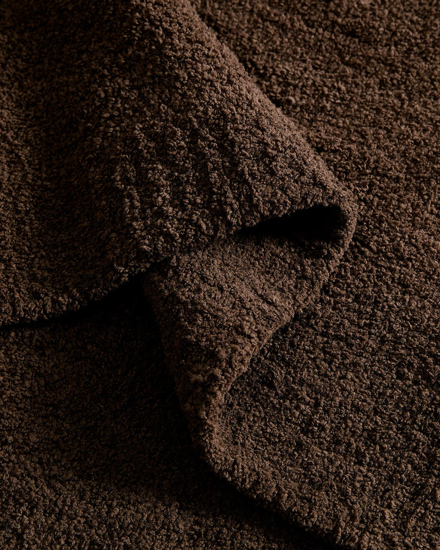 Sunday Citizen Snug Sham Set in Chocolate Martini close-up of soft fabric texture