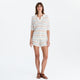 Sunday Citizen Striped Cloud Cool Crochet Lido Off White - Misty Blue