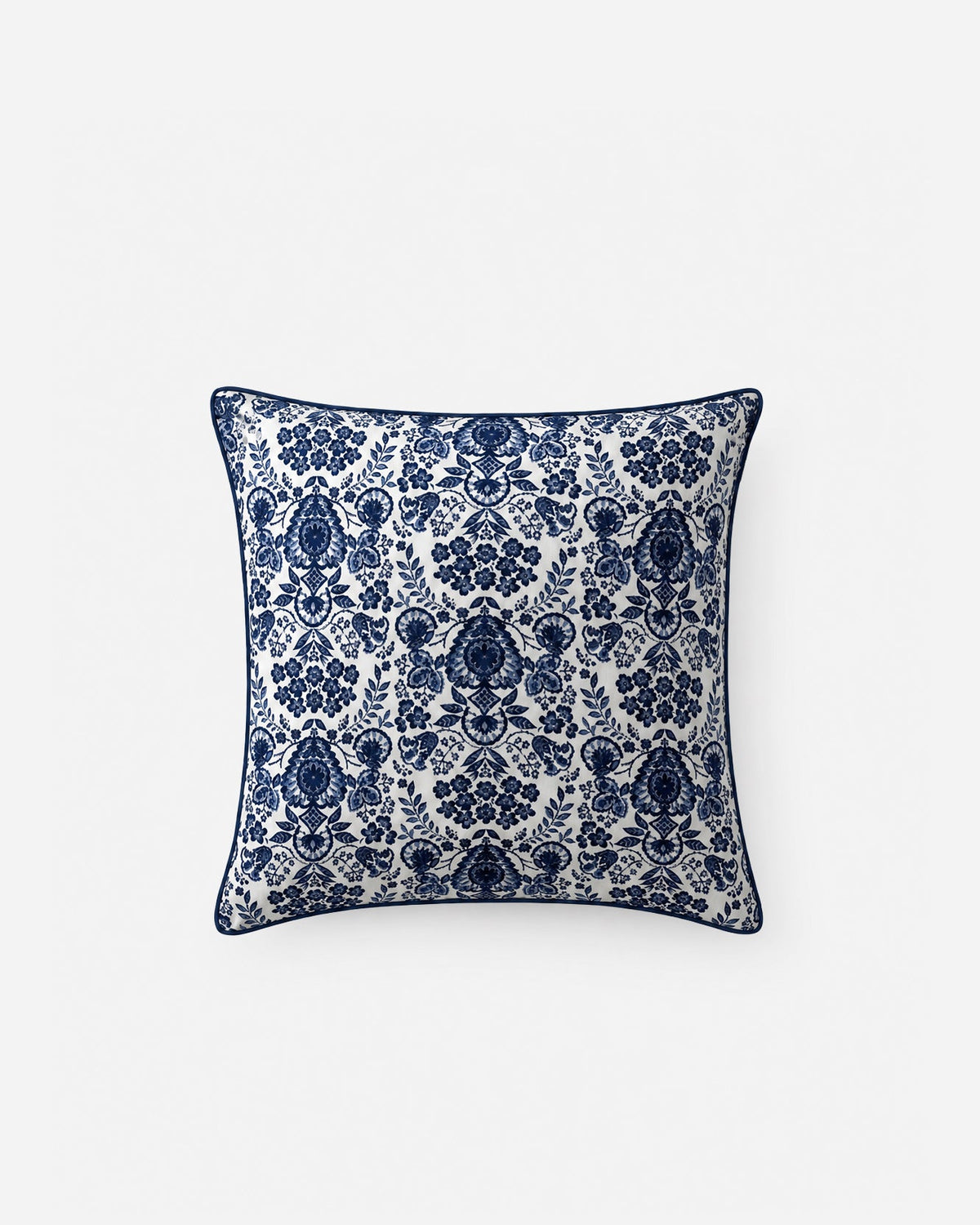Sunday Citizen Tile Throw Pillow in Classic Blue - Ivory