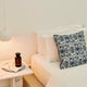 Sunday Citizen Tile Throw Pillow in Classic Blue - Ivory