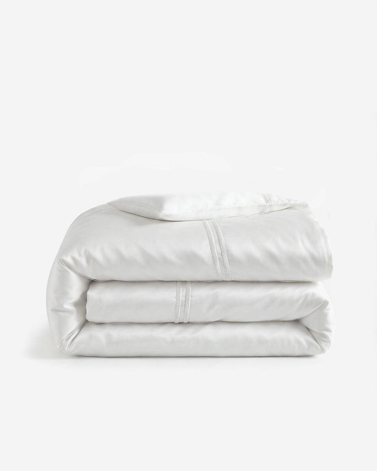Sunday Citizen Luce Cotton Sateen Duvet Cover in White